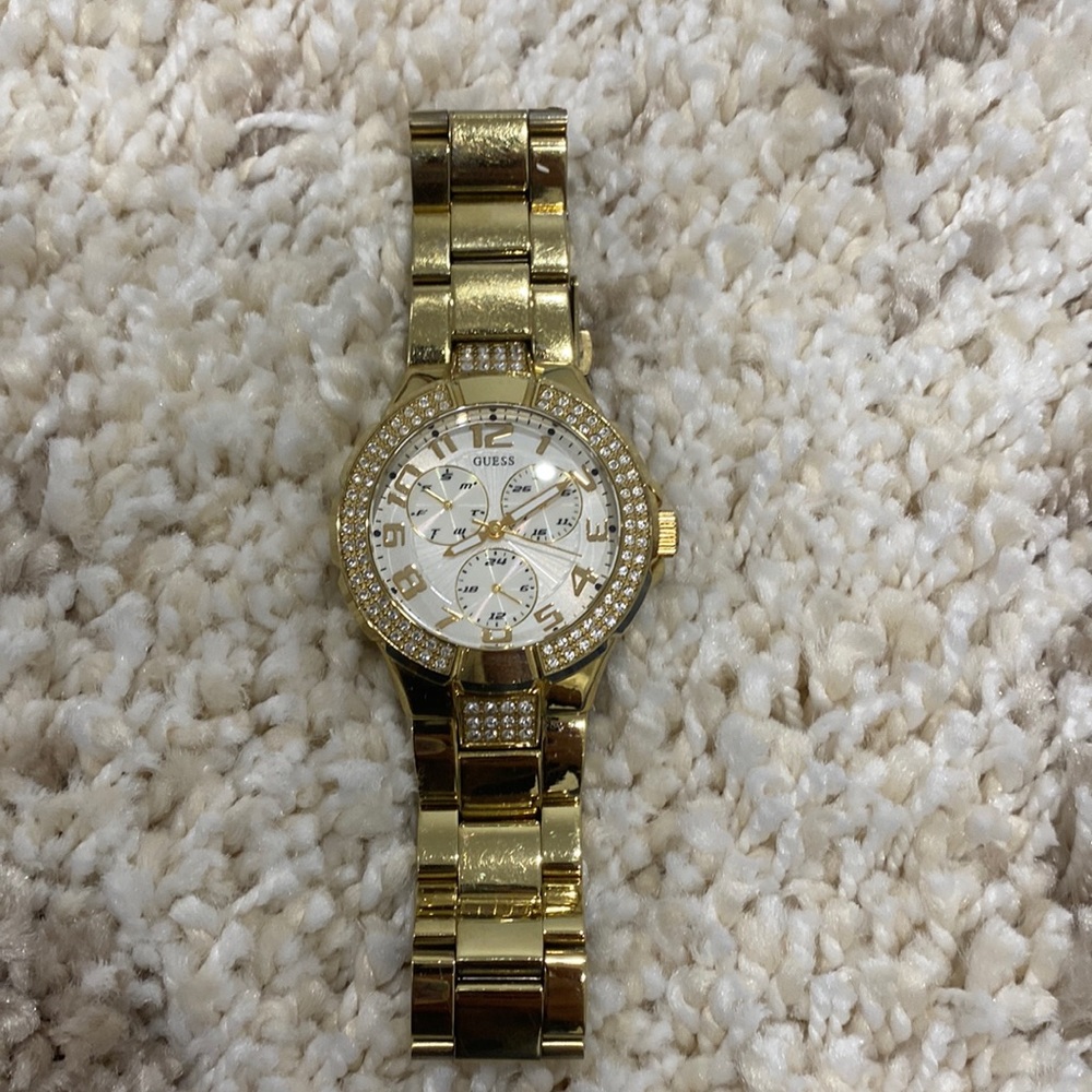 Gold Guess watch